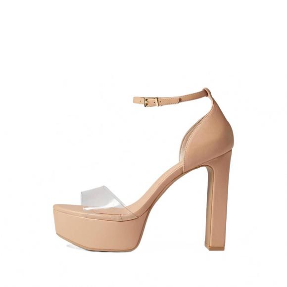 NEW CHINESE LAUNDRY women's asher platform heel in clear - Picture 3 of 6